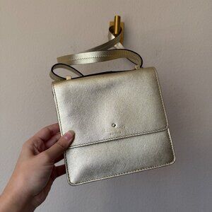 Kate Spade New York Gold Square Crossbody Bag